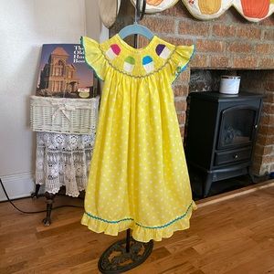 Smocktions Smocked Toddler Girls Dress size 2T